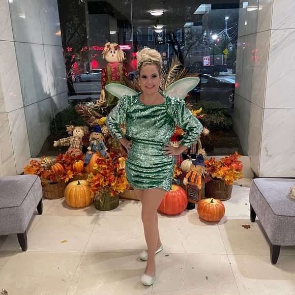 For Love & Lemons Green Sequin Mini Dress - Picture 10 of 12